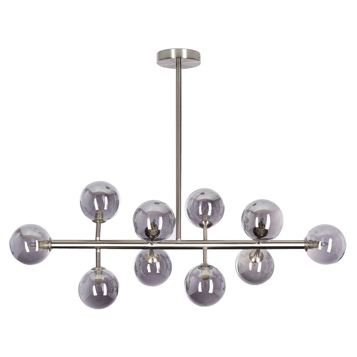 10 Light Pendant Lamp Silver RAMIS
