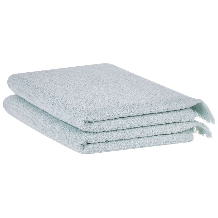Set of 2 Cotton Terry Towels Mint ATIU