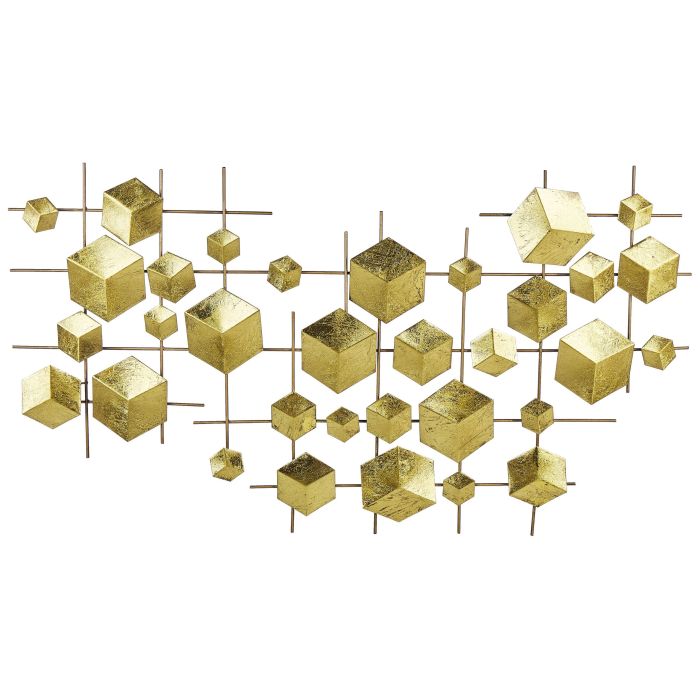 Wall Décor Cubes Gold FLEROVIUM