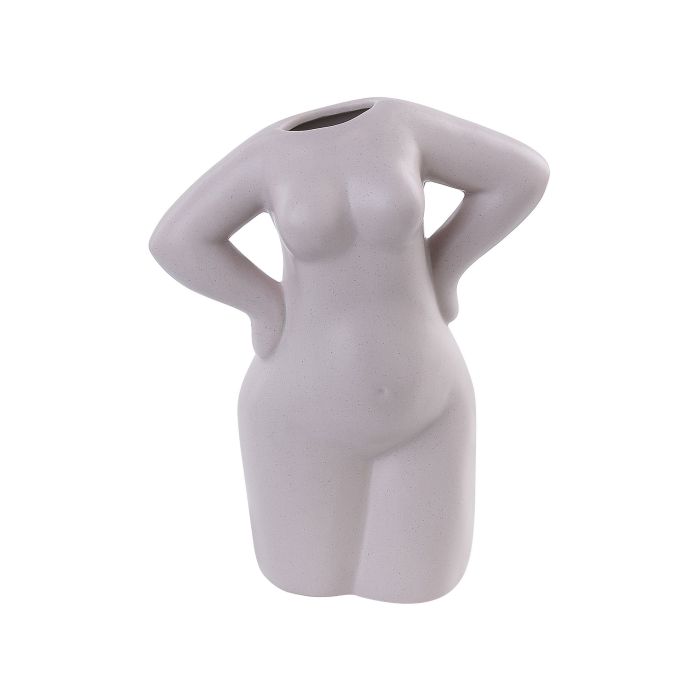 Porcelain Flower Vase 24 Beige