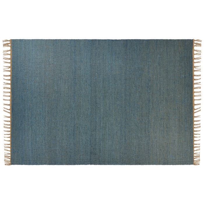 Jute Area Rug 160x230cm Blue