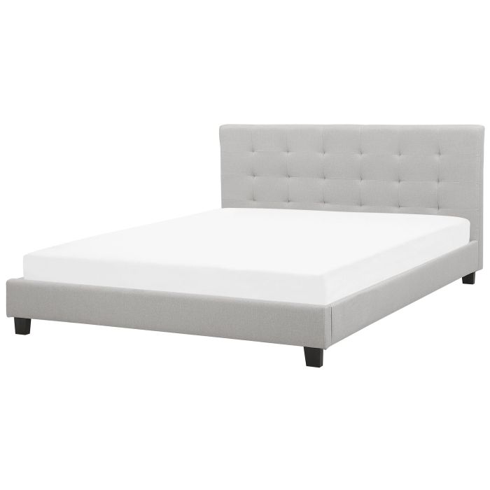 Fabric EU Super King Size Waterbed Light Grey LA ROCHELLE