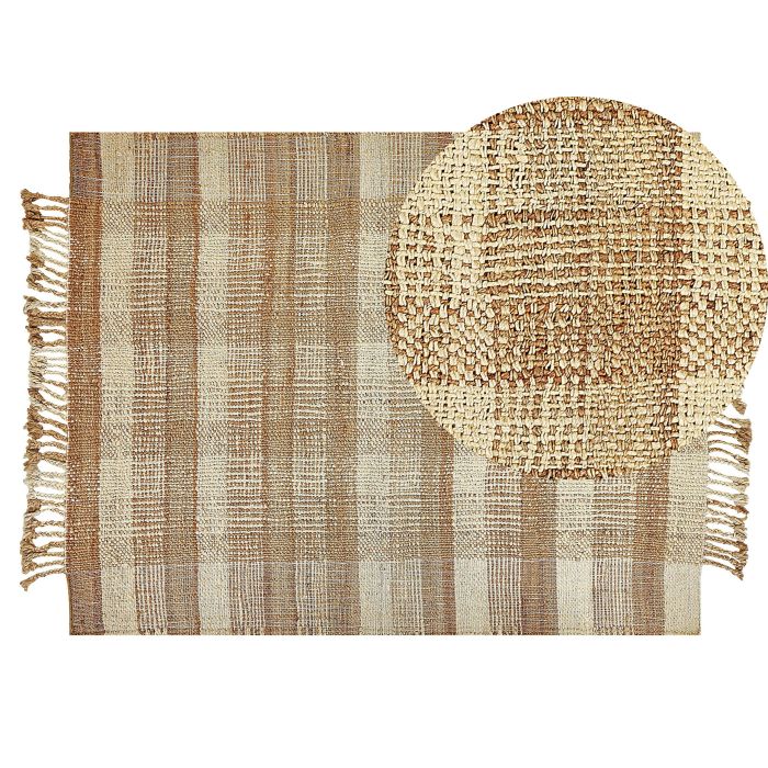 Jute Area Rug 140x200cm Beige