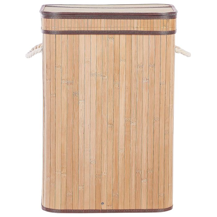 Bamboo Basket with Lid Light Wood KALUTARA