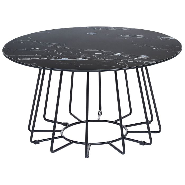 Coffee Table Marble Effect Black BERNIE