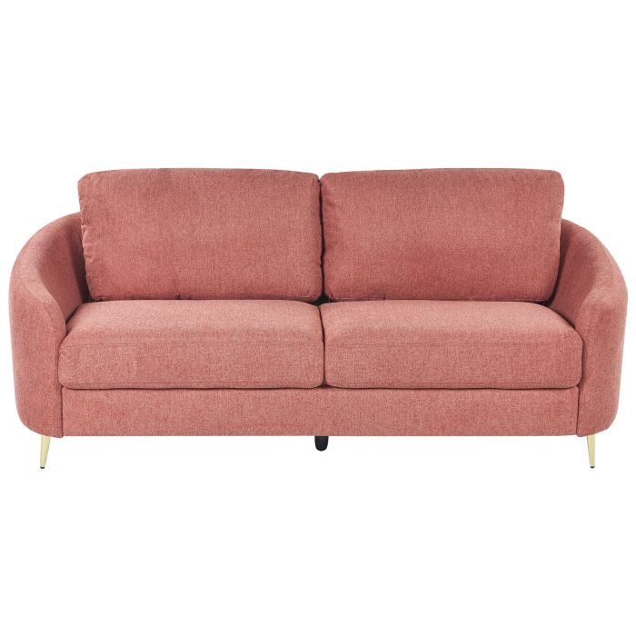 3 Seater Fabric Sofa Pink TROSA