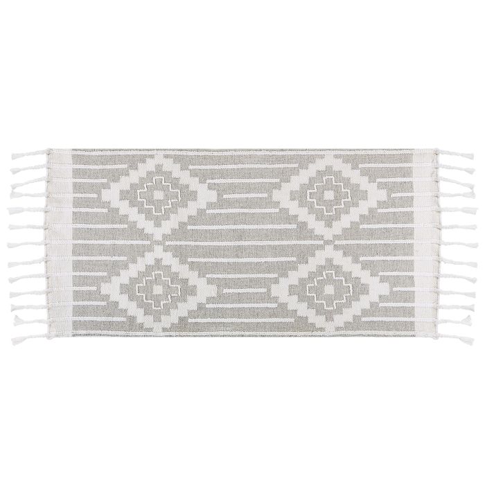 Outdoor Area Rug 80x150cm Grey and White