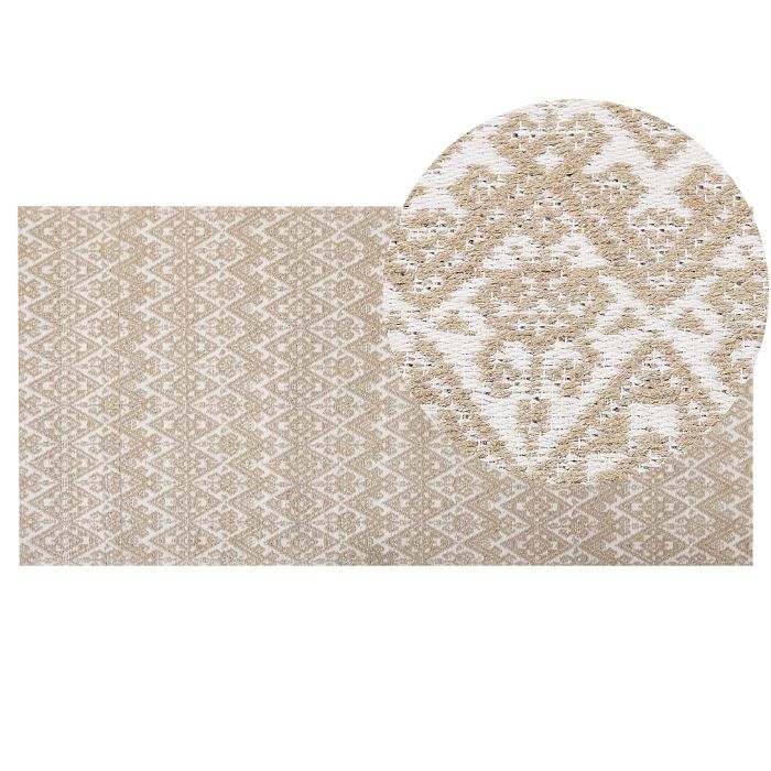 Jute Area Rug 80x150cm Beige