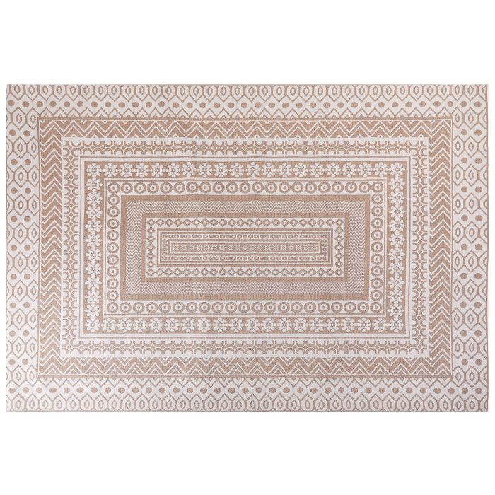 Area Rug 160x230cm Beige and White
