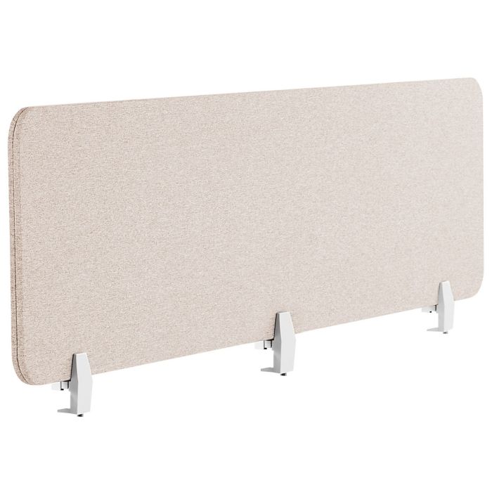 Desk Screen 180 x 40 cm Beige WALLY