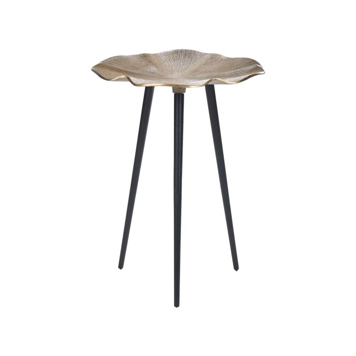 Metal Side Table Gold with Black PUDUR