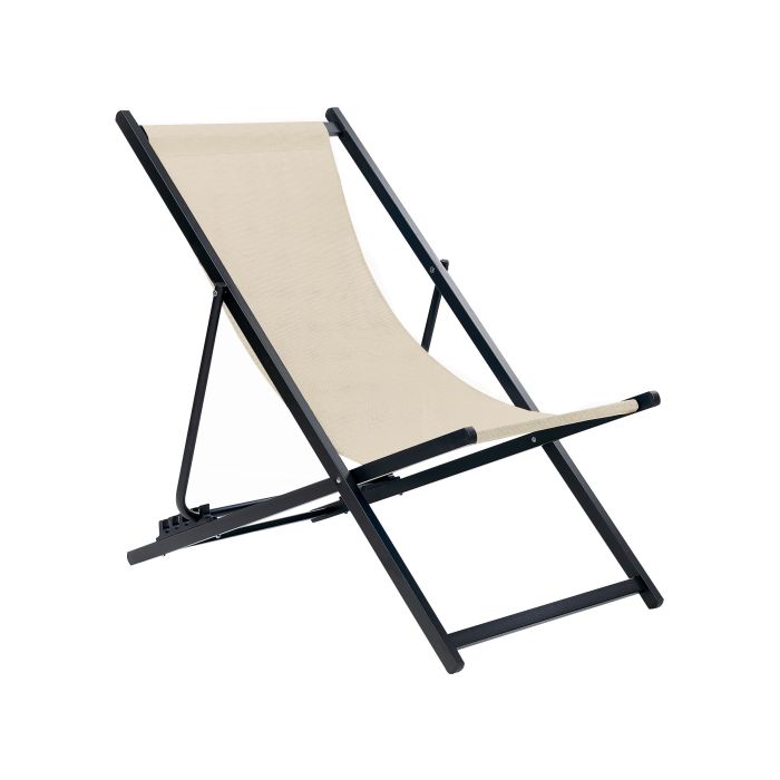 Folding Deck Chair Beige LOCRI II