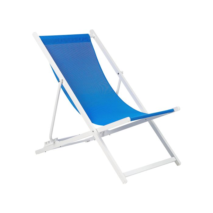 Folding Deck Chair Blue and White LOCRI II