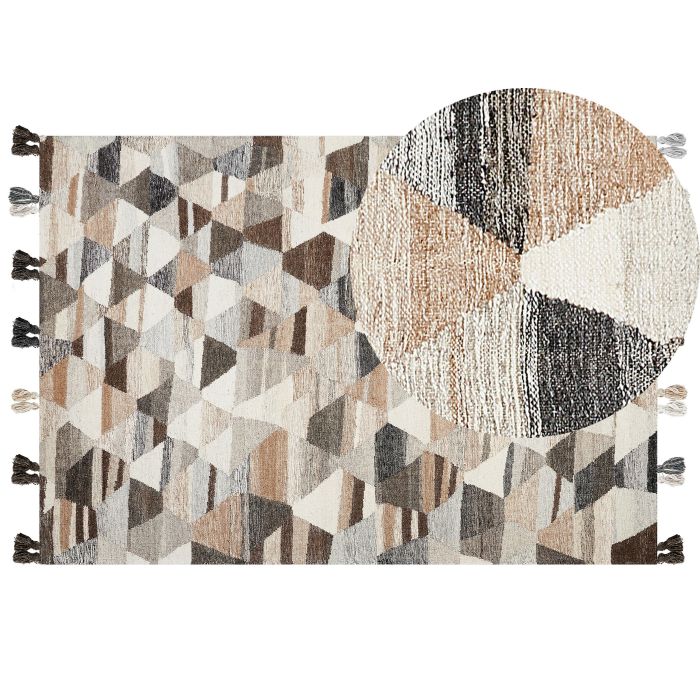 Wool Kilim Area Rug 160x230cm Multicolour
