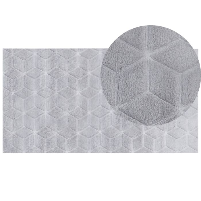 Faux Rabbit Fur Rug 80x150cm Grey
