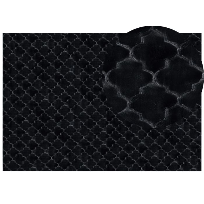 Faux Rabbit Fur Rug 160x230cm Black