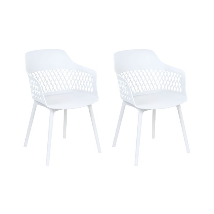 Set of 2 Dining Chairs White ALMIRA