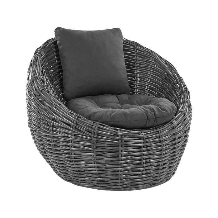 Rattan Chair Black LERICI