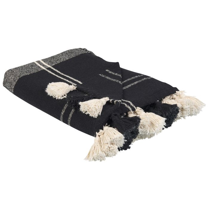 Cotton Blanket 130 x 170 cm Black KULAC