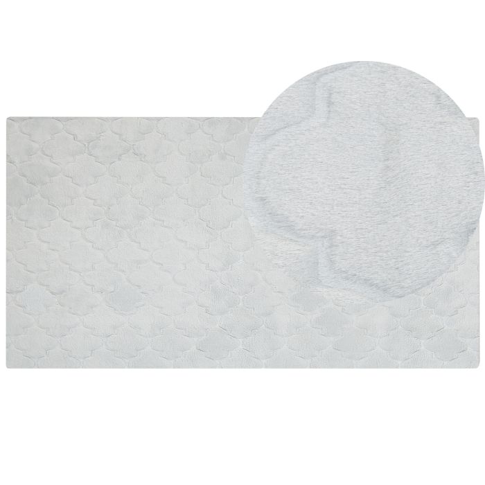 Faux Rabbit Fur Rug 80x150cm Light Grey