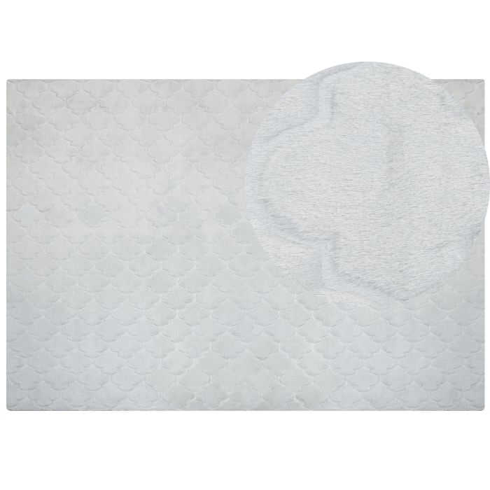 Faux Rabbit Fur Rug 160x230cm Light Grey