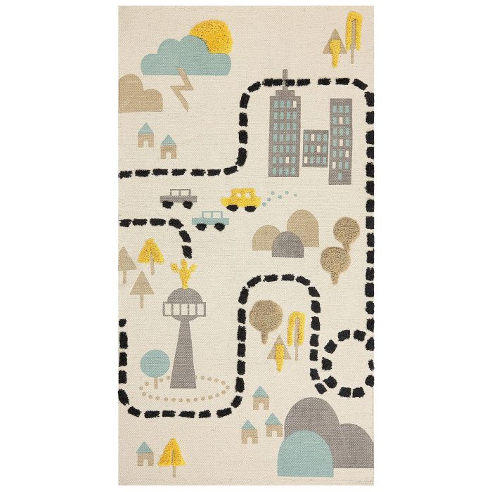 Cotton Kids Rug 80x150cm Multicolour