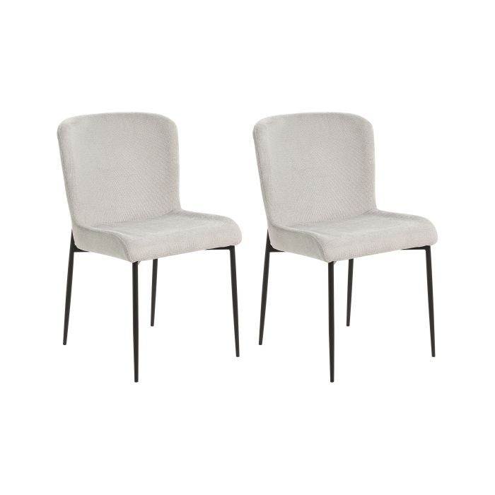 Set of 2 Fabric Chairs Grey ADA