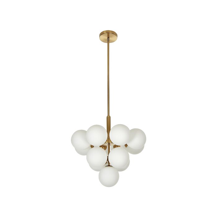 13 Light Metal Pendant Lamp Brass BIRRIE