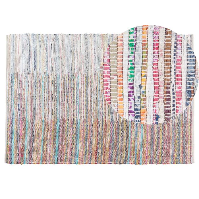 Cotton Area Rug 140x200cm Multicolour