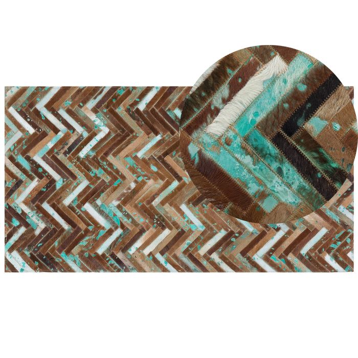 Cowhide Area Rug 80x150cm Multicolour