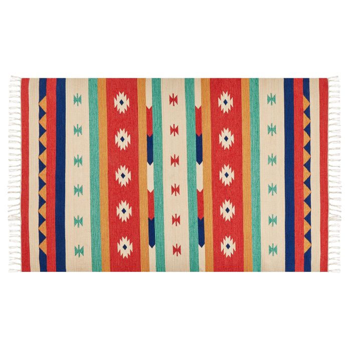 Cotton Kilim Rug 140x200cm Multicolour