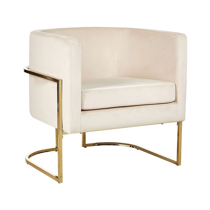 Velvet Armchair Beige SIRKKA