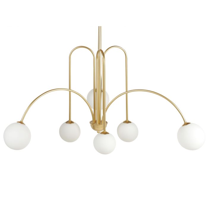 6 Lights Metal Chandelier Gold FORBES