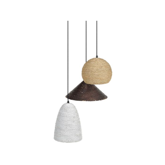 3 Lights Straw Pendant Lamp Multicolour ENDRICK