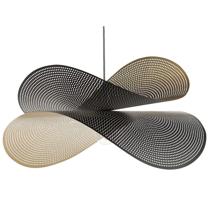 Metal Pendant Lamp Black and Gold DOYLES