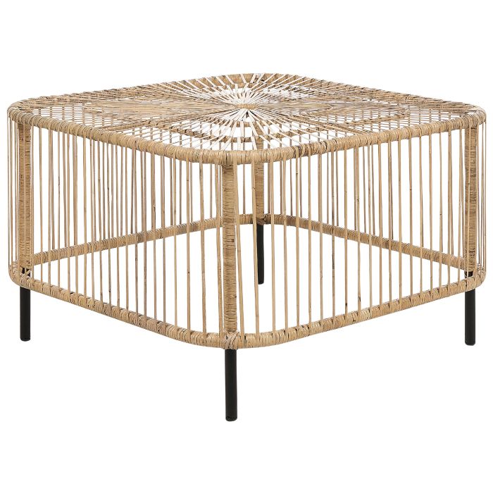 Rattan Garden Coffee Table 67 x 67 cm Natural CESENATICO