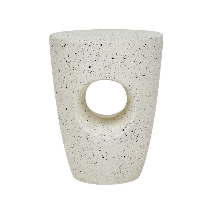 Accent Side Table White Terazzo Effect EDOLO