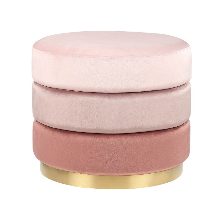 Velvet Pouffe Pink LOUIN