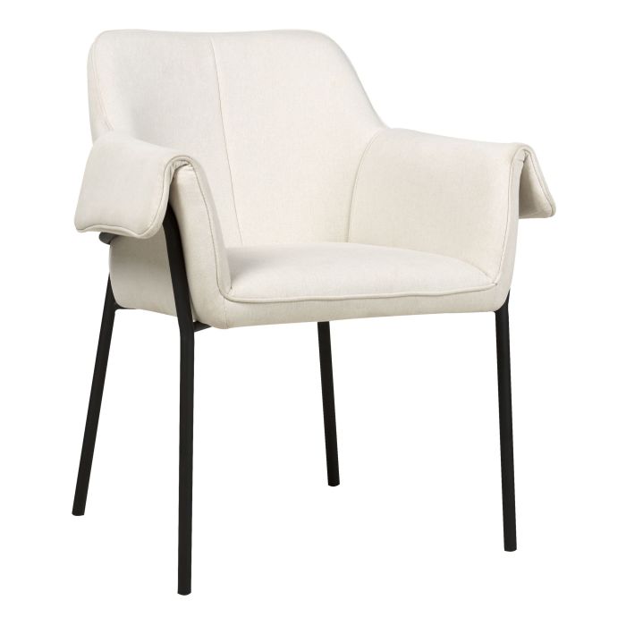 Fabric Accent Chair Cream ARLA