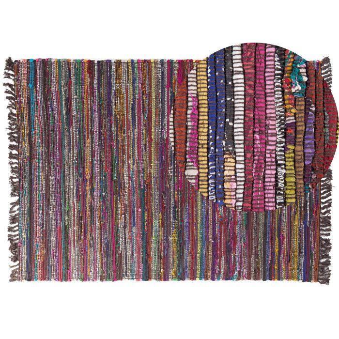 Area Rug 140x200cm Dark Multicolour