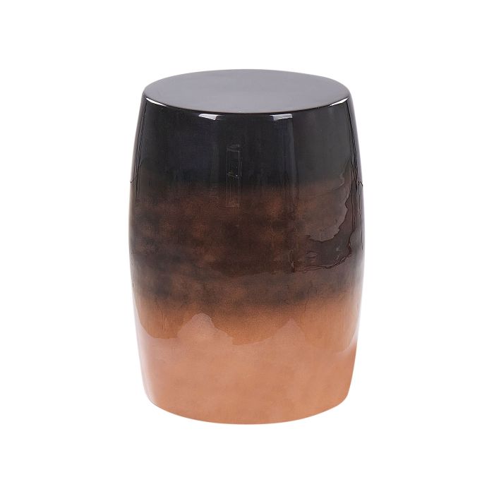 Accent Side Table Golden Brown and Black FRAGUITA