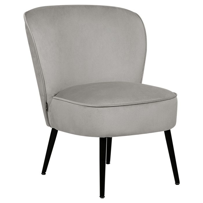 Velvet Armchair Light Grey VOSS