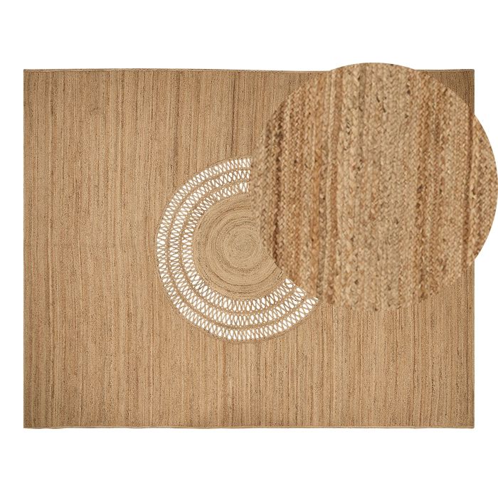 Jute Area Rug 300x400cm Beige