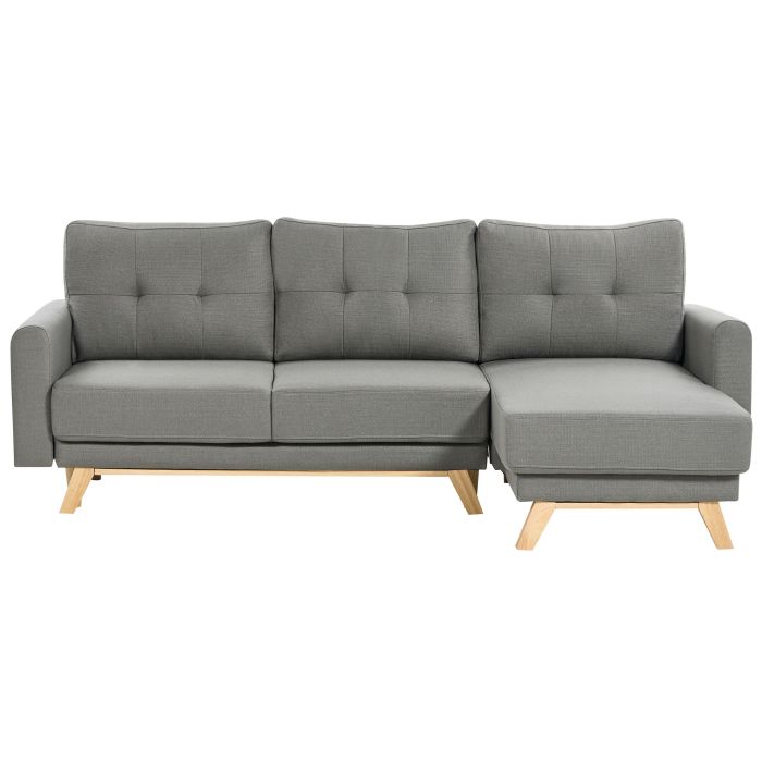 Left Hand Fabric Corner Sofa Grey SIRO