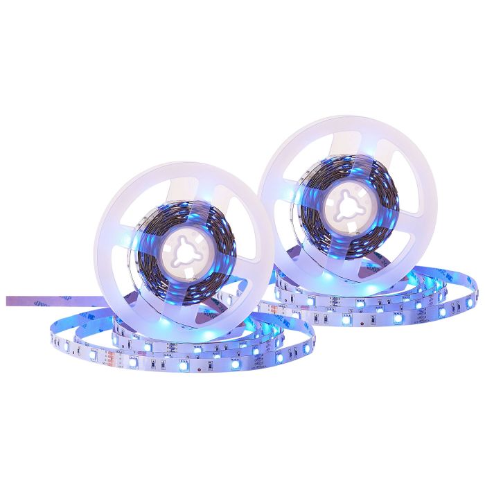 Set of 2 LED Strips Lights 16 Colours and White 5 m