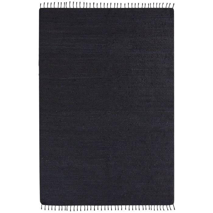 Jute Area Rug 160x230cm Black