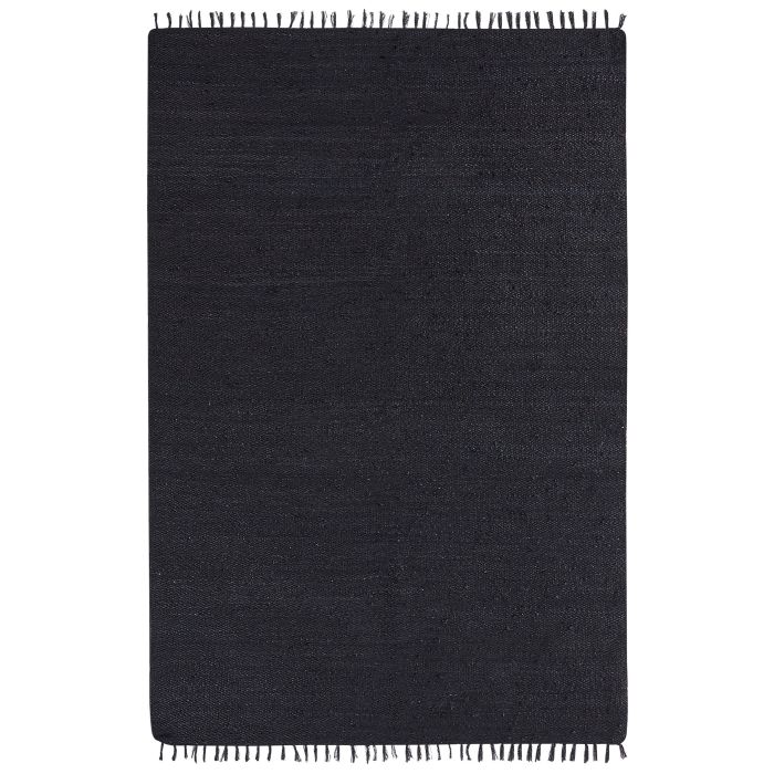 Jute Area Rug 200x300cm Black