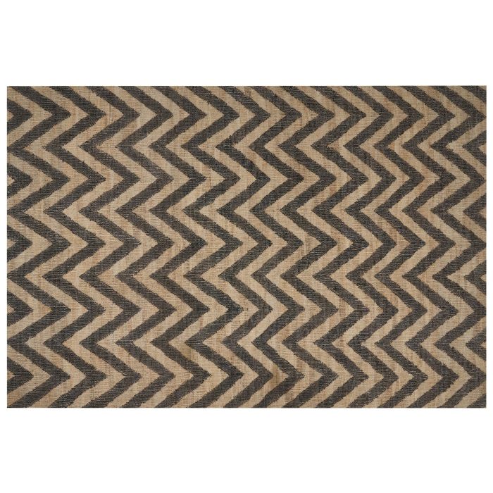 Jute Area Rug 200x300cm Beige and Black