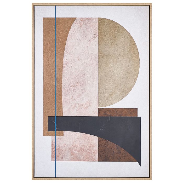 Abstract Framed Canvas Wall Art 63 x 93 cm Multicolour RUFFANO