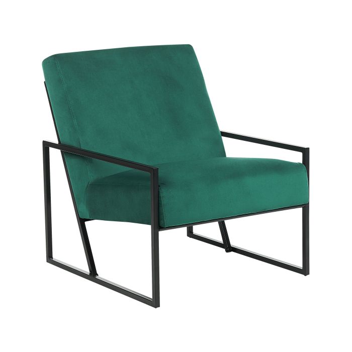 Velvet Armchair Green DELARY